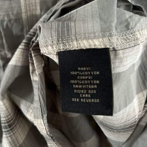 DKOTA Grizzly Button Snap Green Plaid Short Sleeve Shirt, Sz Large - Picture 12 of 16